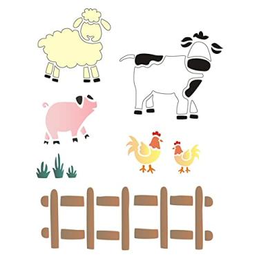 Imagem de Stencil de Acetato para Pintura OPA Simples 15 x 20 cm - 1009 Fazendinha