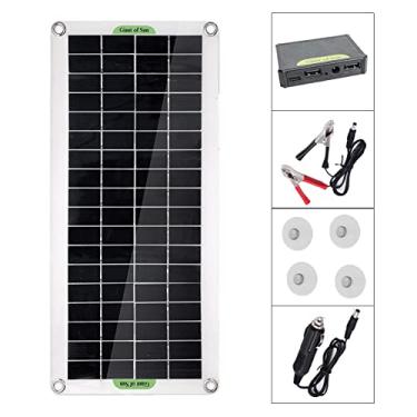 Imagem de Tingpai Painel solar poli de 30 W Painel solar flexível pa carro de acampamento em viagem ao ar livre Acessório de energia de emergência