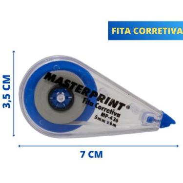 Imagem de Fita Corretiva 5mm X 6 Mts Corretivo Roller Tape Masterprint - L2 Etiq