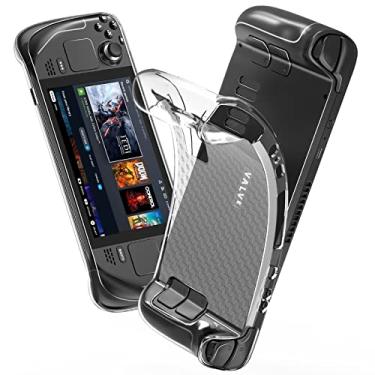 Imagem de HEYSTOP Capa protetora transparente Steam Deck, capa macia de TPU com proteção total, absorção de choque, design antiderrapante e arranhões, compatível com o modelo 2022