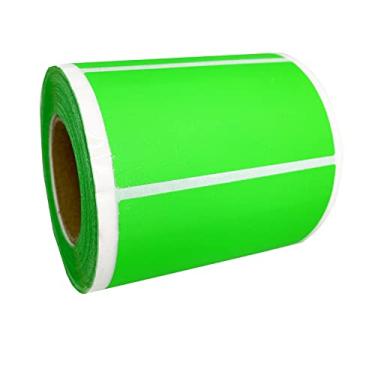 Imagem de Etiquetas de codificação de cores retangulares verdes de 7,6 cm x 3,8 cm - Adesivos de código de cor quadrado adesivo permanente para movimento, organização de inventário, adesivos de férias 500 peças por rolo.