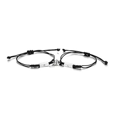 Imagem de BOPREINA Pulseiras magnéticas para casais sol e lua atração mútua pulseira da amizade joias de relacionamento para namorado namorada mulheres homens melhores amigos, M, Nylon, Não conhecido