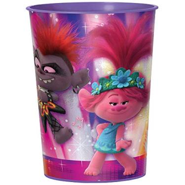 Imagem de amscan Trolls Purple Metallic Plastic Cup - 1pc / 16oz, Multicolor, one size