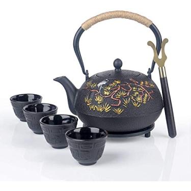 Imagem de Conjunto de 7 xícaras japonesas de ferro fundido com infusor e tribo (1,13 ml)