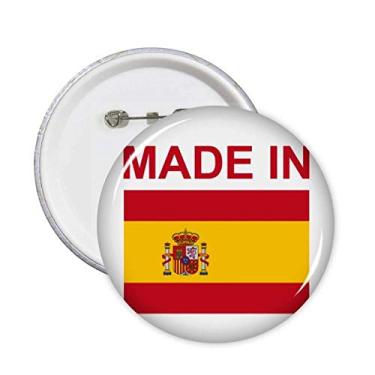 Imagem de Feito na Espanha Country Love Alfinetes redondos Emblema Botão Decoração Acessório 5 peças