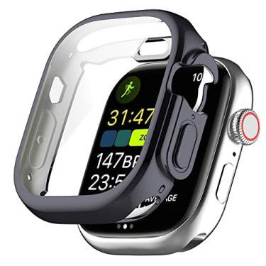 Imagem de SDUTIO Capa de vidro TPU para Apple Watch Series Ultra 49mm smartwatch PC protetor de tela temperado para Apple Watch Ultra 49mm (Cor: Q)