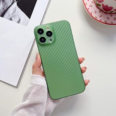 Imagem de Capa rígida ultra fina com padrão de fibra de carbono para iPhone 13 Pro Max 11 12 Mini X XS Max XR 7 8 Plus SE 2022 Capa fosca, verde, para Iphone 8 Plus