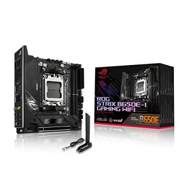 Imagem de ASUS ROG Strix B650E-I Gaming WiFi AMD B650 AM5 Ryzen™ Desktop 9000 8000 e 7000 mini-ITX mITX Placa-mãe 10+2 estágios de energia, DDR5, 2X slot M.2, PCIe® 5.0, LAN 2.5G, WiFi 6E, USB 3.2 Gen 2x2