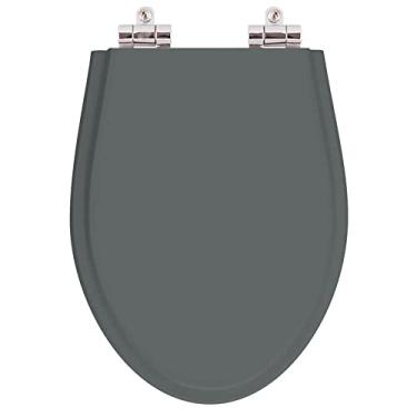 Imagem de Assento Sanitario Poliester com Amortecedor Absolute Cinza Quartzo para Vaso Ideal Standard