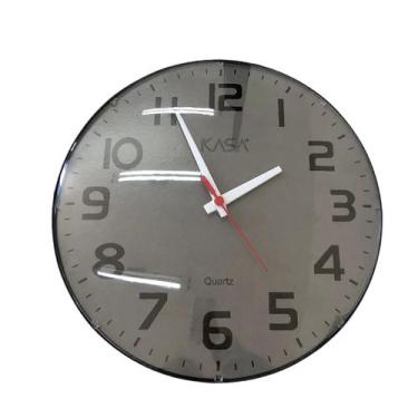 Imagem de Relógio De Parede Plástico Classic Cool 30cm Mostrador Cinza - Jlk Plá