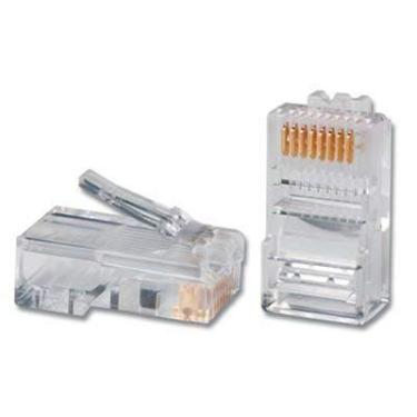 Imagem de Pacote Kit C/ 10 Conectores RJ45 Cat5e Transpárente