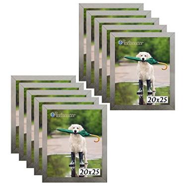 Imagem de Kit 10 Porta Retrato Molduras 20x25 Prateado