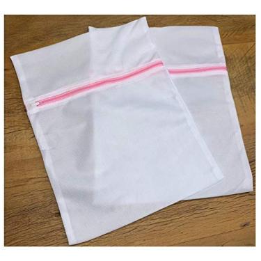Imagem de Kit 2 Sacos Lavar Papa Bolinha Lingerie Tela Organizador 40x50