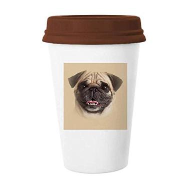 Imagem de Capa de cachorro preta solta Art Deco presente moda caneca café bebendo vidro cerâmica copo tampa