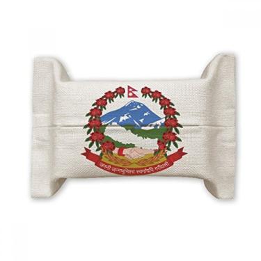Imagem de Bolsa de linho de algodão com emblema nacional da Ásia do Nepal