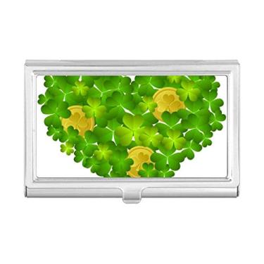 Imagem de Clover Heart Ireland St.Patrick's Day, porta-cartões de visita, carteira de bolso