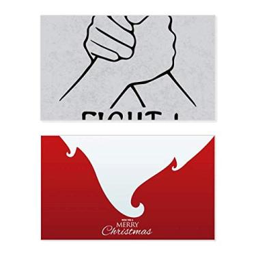 Imagem de Wrist Wrestling Personalizado Gesto Holiday Merry Christmas Cartão de parabéns Mensagem de Natal