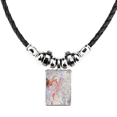 Imagem de DIYthinker Balé, menina, XJJ, colar de pintura a óleo, joias, torque, pingente de corda de couro