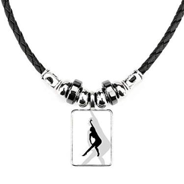 Imagem de DIYthinker Pingente de corda de couro para colar de bijuteria com lindo torque