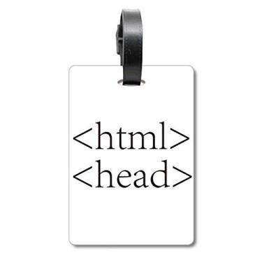 Imagem de Programmer Program Declaração HTML Mala Etiqueta Cartão de Bagagem Scutcheon Etiqueta