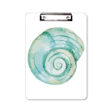 Imagem de Caracol Vida Marinha Ilustração Azul Prancheta Pasta Bloco de Escrita Placa de Apoio A4
