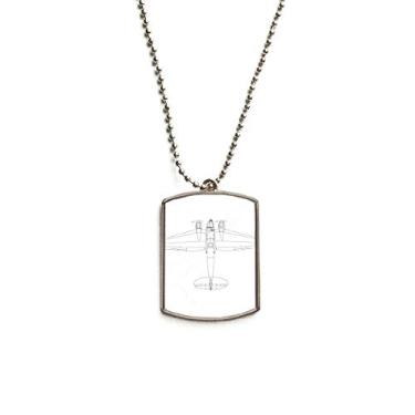 Imagem de DIYthinker Colar com pingente de etiqueta de cachorro em aço inoxidável Aircraft Line Weapon