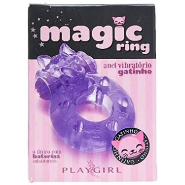 Imagem de Adão e Eva Anel Peniano Com Vibrador - Formato Gatinho