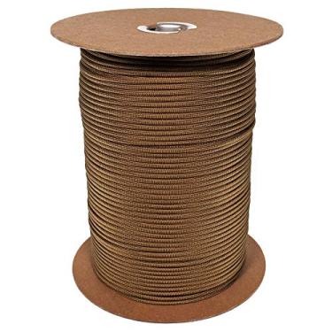 Imagem de Paracord West Coast – Mais de 300 cores – Corda de paraquedas 550 – Paracord tipo III 7 fios de 2,54 m, 3,8 m, 7,6 m, 1,3 m, 2,4 m e carretéis de 250 e 1000 pés, Coyote Brown, 100 Feet