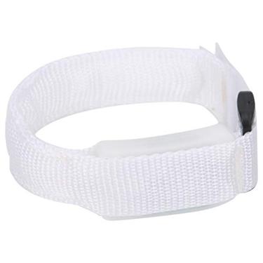 Imagem de Braçadeira de LED, pulseiras esportivas ajustáveis para shows para acampamento (branca)