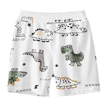 Imagem de Shorts de verão para meninos com estampa de desenho animado shorts casual moda para crianças, Verde, 2-3 Anos