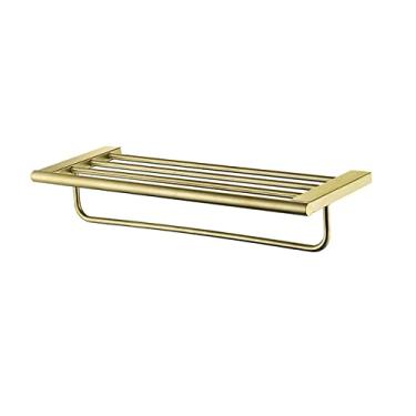 Imagem de Suporte de plataforma de telefone de papel dourado escovado Toalheiro Prateleira Saboneteira Copo Escova de dentes Suporte de escova de toalete Acessórios de banheiro, toalheiro B