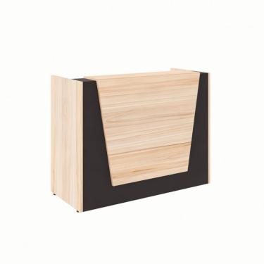 Imagem de Balcão de Atendimento Recepção Calvi e Preto 140 cm