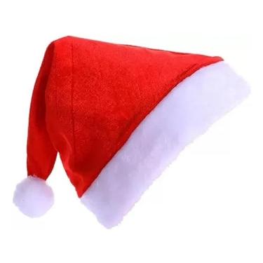 Imagem de Gorro Papai Noel Veludo – Gorro de Papai Noel macio e elegante – perfeito para festas, fotos e fantasias