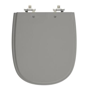 Imagem de Assento Sanitário Sabatini Cinza Escuro Tampa para Vaso Icasa de Madeira Laqueada