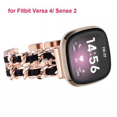 Imagem de Dressy pulseira para fitbit versa 4/sense 2 pulseira de banda smartwatch para fitbit versa 2/3