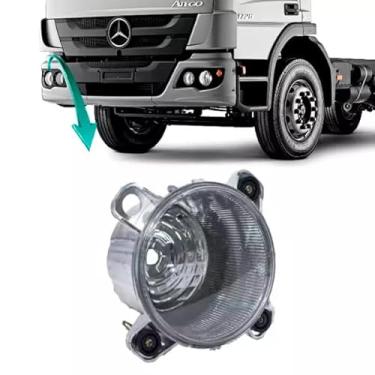Imagem de BLOCO FAROL BAIXO DIREITO SEM LAMP H7 140MM MB ACTROS 2546 LS 2020 2646LS 2017 A 2019 2646S 2019 2651LS 2017 A 2019 2651S 2016 A 2020 MB ATEGO 1419