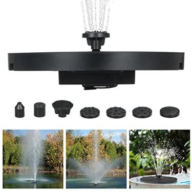 Imagem de Bomba de água solar de grande diâmetro, 3.8w, 190mm, fonte com luz noturna colorida, 6 bicos, cenário de jardim, bateria de 2200mah