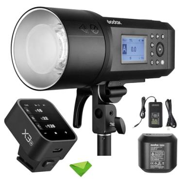 Imagem de Godox AD600Pro 600Ws TTL Flash externo + gatilho de flash Godox X3-N, bateria 2,4G 1/8000s 2600mAh 360 flashes de potência total, reciclagem de 0,01-0,9s para câmeras Nikon