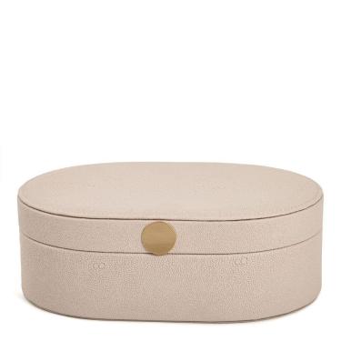 Imagem de Caixa Decorativa em MDF com Revestimento em PU Bege 23,5cm 18237 Mart