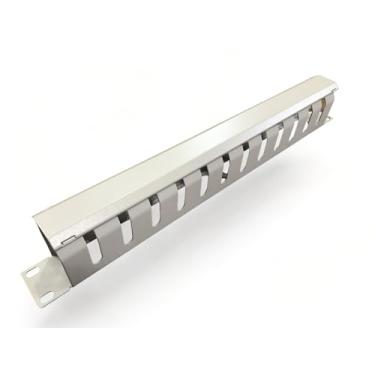 Imagem de Grid DCS Gerenciamento de cabos horizontal cinza claro 1U com 12 compartimentos (metal)