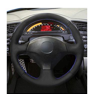 Imagem de TPHJRM Capa de volante de couro artificial de PU costurada à mão, adequada para Honda S2000 Civic Si Acura RSX Type-S 2000-2008