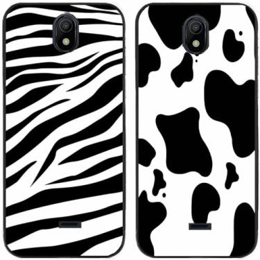 Imagem de 2 peças zebra vaca leite impresso TPU gel silicone capa de telefone traseira para Nokia todas as séries (Nokia C100)