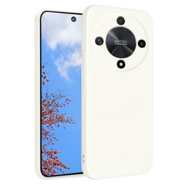 Imagem de Yarxiawin Capa protetora para Honor Magic 6 Lite de silicone macio roxo, à prova de choque Honor Magic 6 Lite, capa protetora fina e estética fofa (branca)