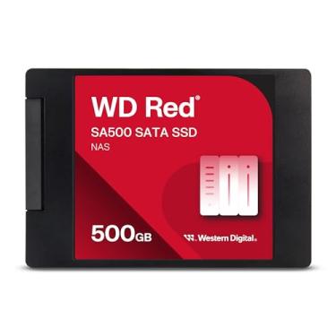 Imagem de SSD interno Western Digital 500 GB WD Red SA500 NAS 3D NAND - SATA III 6 Gb/s, 7 mm, até 560 MB/s - WDS500G1R0A