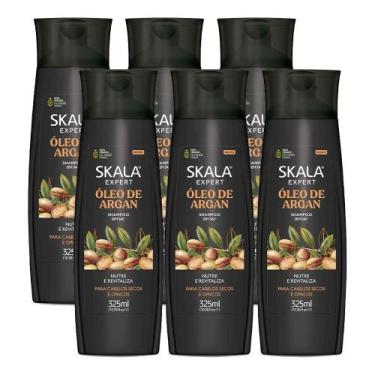 Imagem de Kit 6 Shampoo Óleo De Argan Cabelos Secos Nutrição 325ml Skala