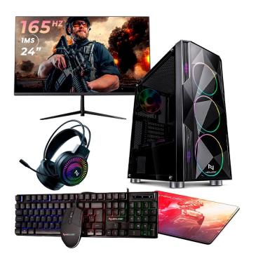 Imagem de Kit - Pc Gamer Amd Ryzen 5 5600G 16Gb (Radeon Vega 7 Integrado) Ssd 480Gb M.2 500W 80 Plus + Monitor Neologic 24 165Hz, Neologic Nli86297