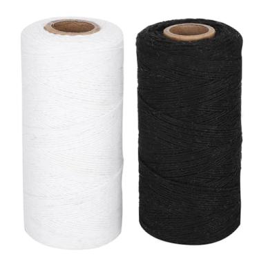 Imagem de 2 unidades de linha de tecelagem, linha de urdidura para tecelagem de algodão carpe ture fiação 250 metros linha de máquina de bordar linha grossa para costura fio de tecelagem