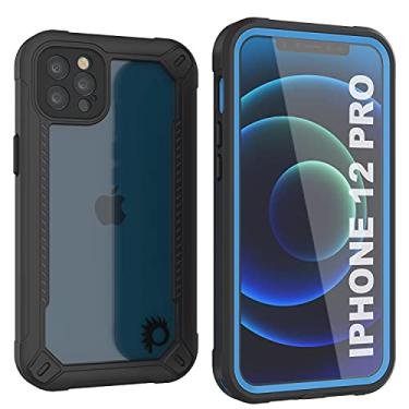 Imagem de Punkcase Capa à prova d'água para iPhone 12 Pro [Série Maximus] [Slim Fit] [Certificado IP68] Capa protetora transparente com protetor de tela | Proteção definitiva para iPhone 12 Pro (6,1 polegadas) (2020) [Azul]
