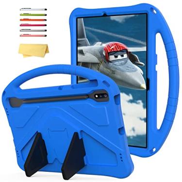 Imagem de UUcovers Capa infantil para Galaxy Tab S9 Plus/Tab S9 FE Plus 2023/Tab S7 FE 5G 2021/Tab S8 Plus 2022/Tab S7 Plus 2020 31.5 cm com suporte de caneta S/suporte para Tab S9 FE+/S7 FE/S9+/S8+/S7+, azul