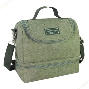 Imagem de BOLSA TERMICA C/ 2 COMPARTIMENTOS [JOY] cor:cinza (Verde)